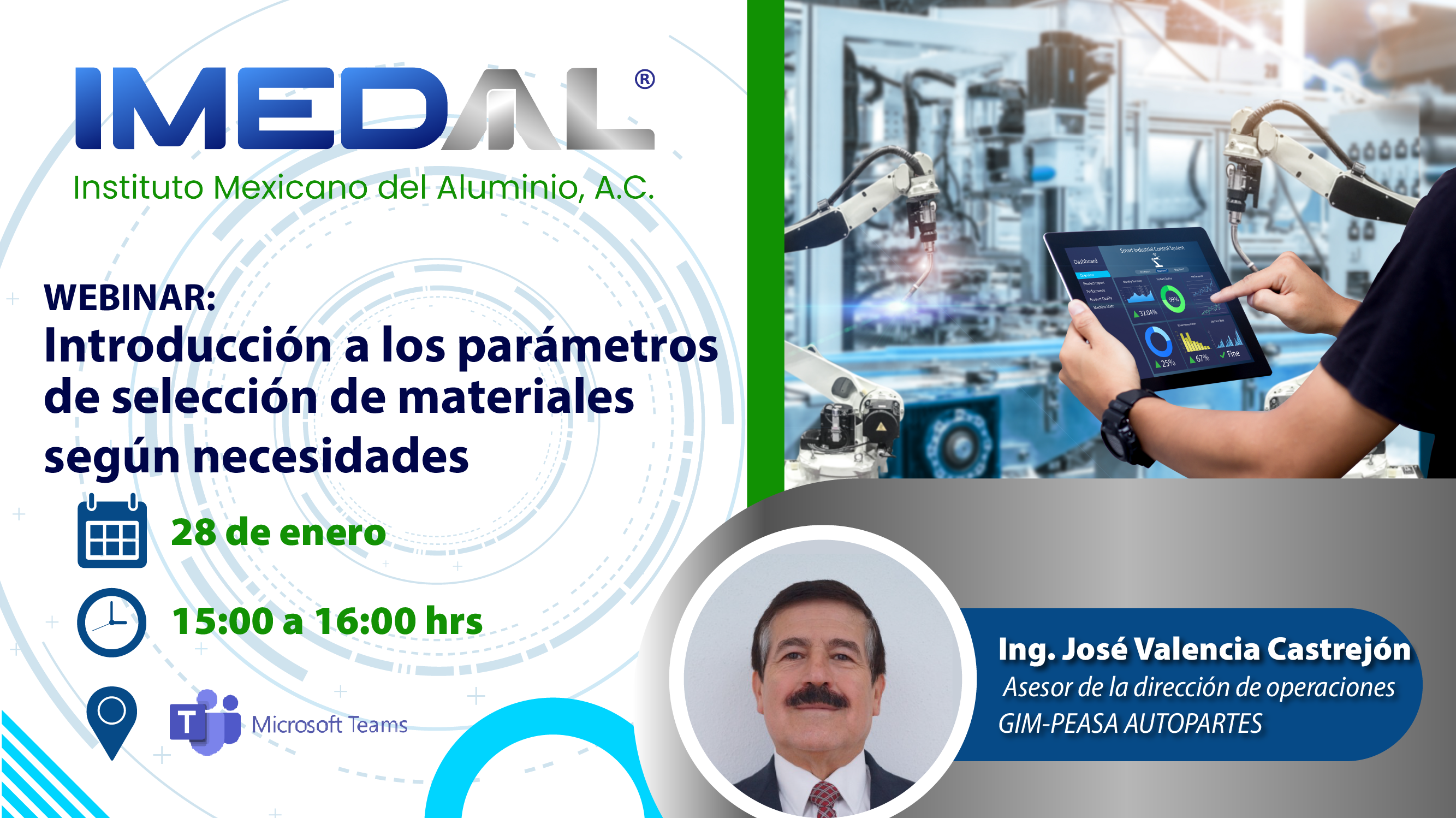 Webinar: Introducción a los parámetros de selección de materiales según necesidades